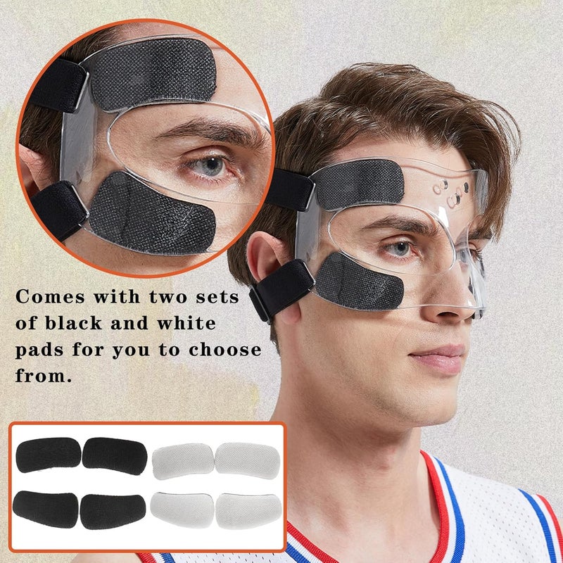 LENASETH Nose Guard for Broken Nose Baseball Softball Basketball Face Mask Adjustable Face Shield Masks with Padding Nose Guard Protects Nose and Eye from Injury for Men and Women - Image 3